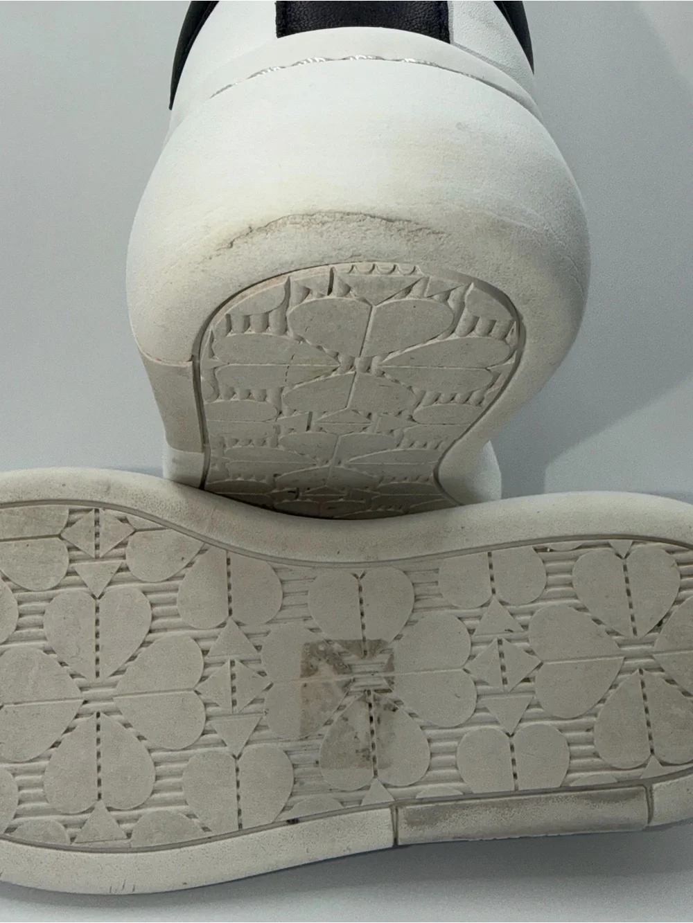 kate spade White and Black Leather Sneakers